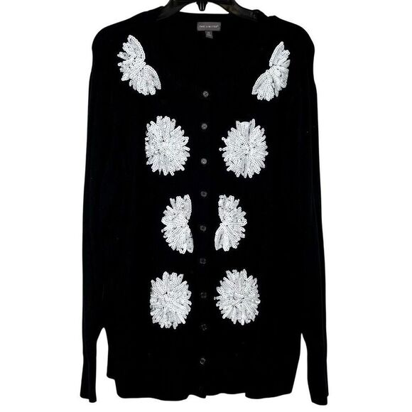The Limited Sequin Button Down Cardigan Sweater 2X - Picture 1 of 9